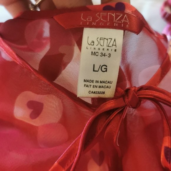 LaSenza red heart print sheer camisole lingerie - Picture 6 of 6